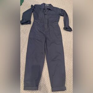 Alex Mill Grey Zip-Front Utility Jumpsuit